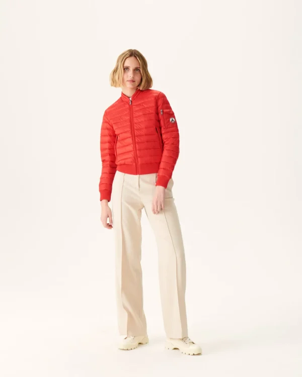 Fashion Emmy Bright Red Lightweight Down Jacket Women Down Jackets & Jackets