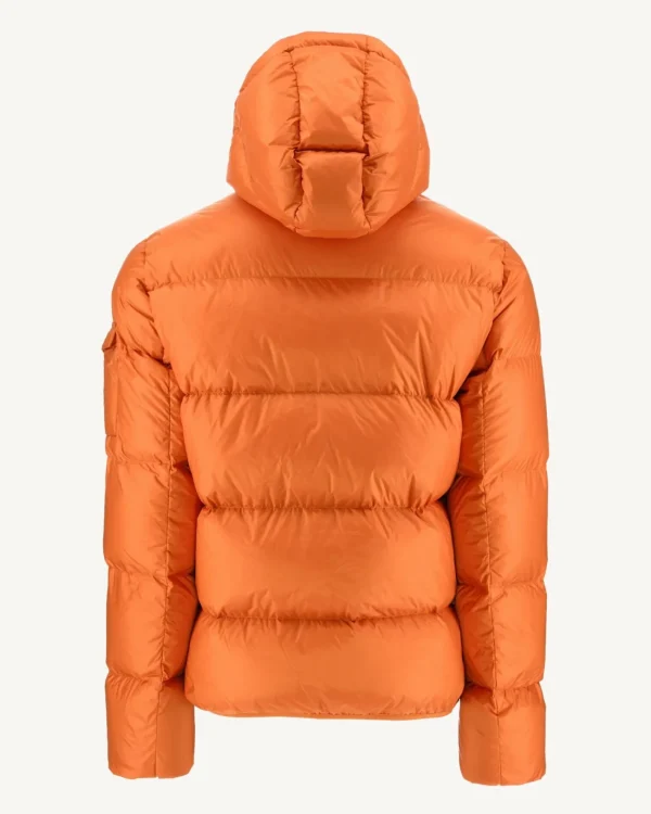 Cheap Extreme Cold Hooded Down Jacket Orange Java Men Down Jackets And Jackets