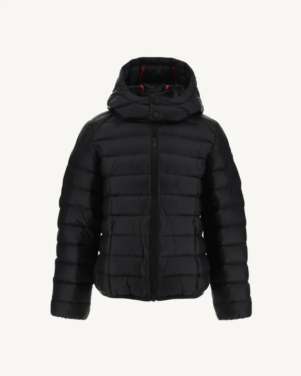 Clearance Grand Cold Children'S Hooded Down Jacket Black Gold Kids Down Jackets