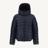 Cheap Grand Cold Children'S Hooded Down Jacket Navy Gold Kids Down Jackets