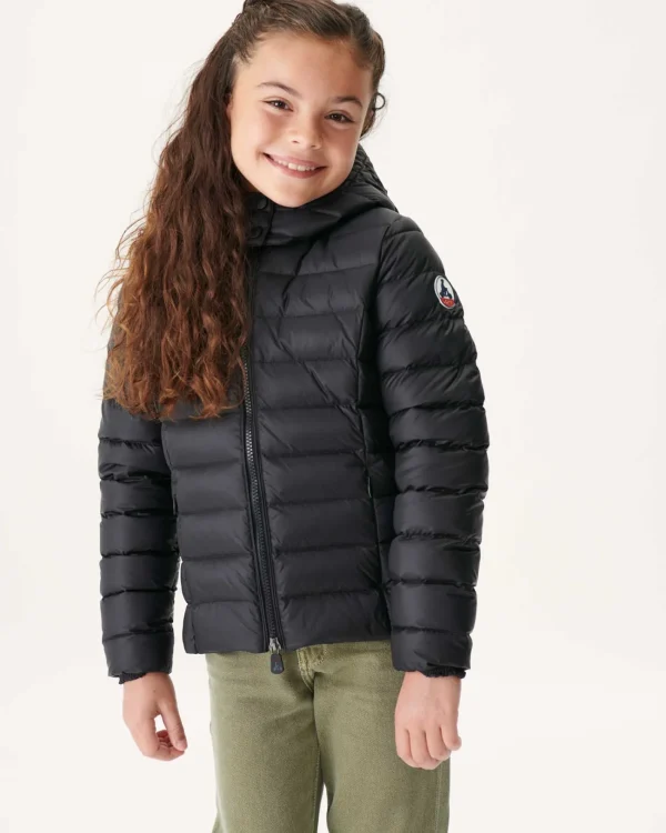 Cheap Grand Cold Children'S Hooded Down Jacket Black Opal Kids Down Jackets