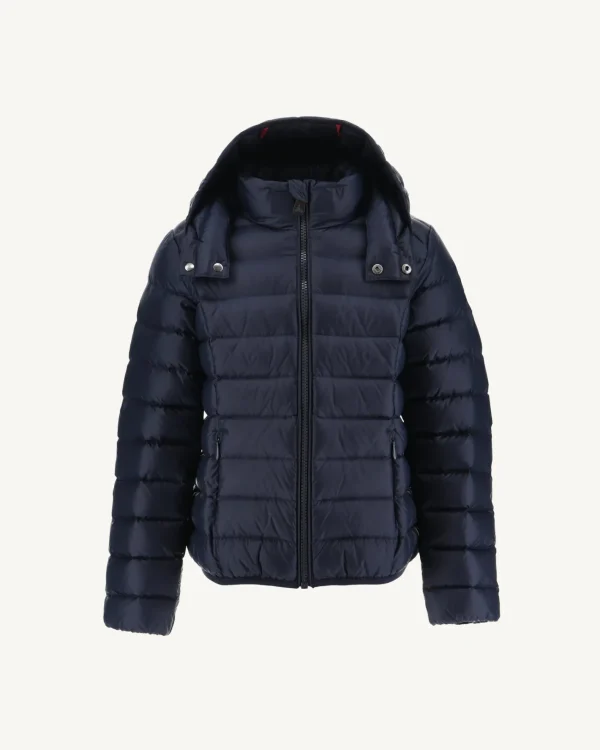 Cheap Grand Cold Children'S Hooded Down Jacket Navy Gold Kids Down Jackets