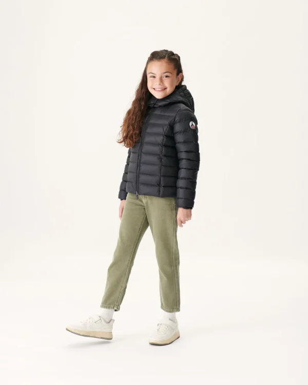 Cheap Grand Cold Children'S Hooded Down Jacket Black Opal Kids Down Jackets