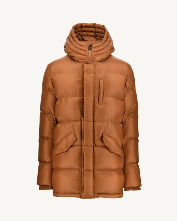 Outlet Grand Cold Hooded Down Jacket Caramel Dakhla Men Down Jackets And Jackets