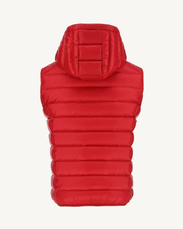 Cheap Grand Cold Sleeveless Down Jacket Red Silver Men Down Jackets And Jackets