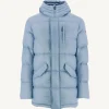 Shop Great Cold Hooded Down Jacket Faded Blue Dakhla Men Down Jackets And Jackets