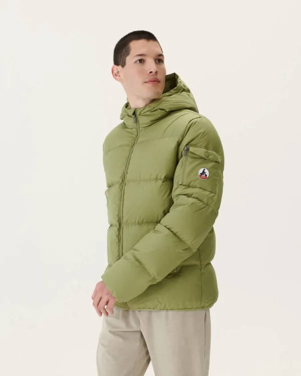 Outlet Great Cold Hooded Down Jacket Light Khaki Toledo Men Down Jackets And Jackets