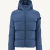 Outlet Great Cold Hooded Down Jacket Toledo Jeans Blue Men Down Jackets And Jackets