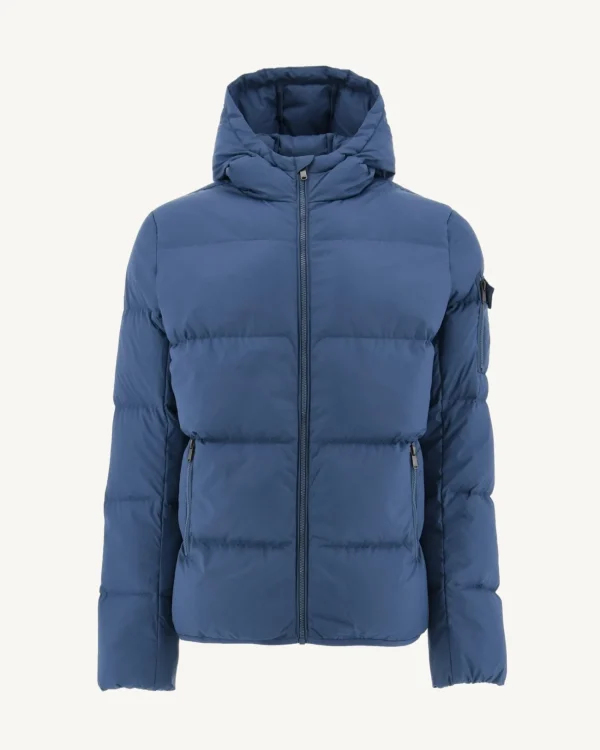 Outlet Great Cold Hooded Down Jacket Toledo Jeans Blue Men Down Jackets And Jackets