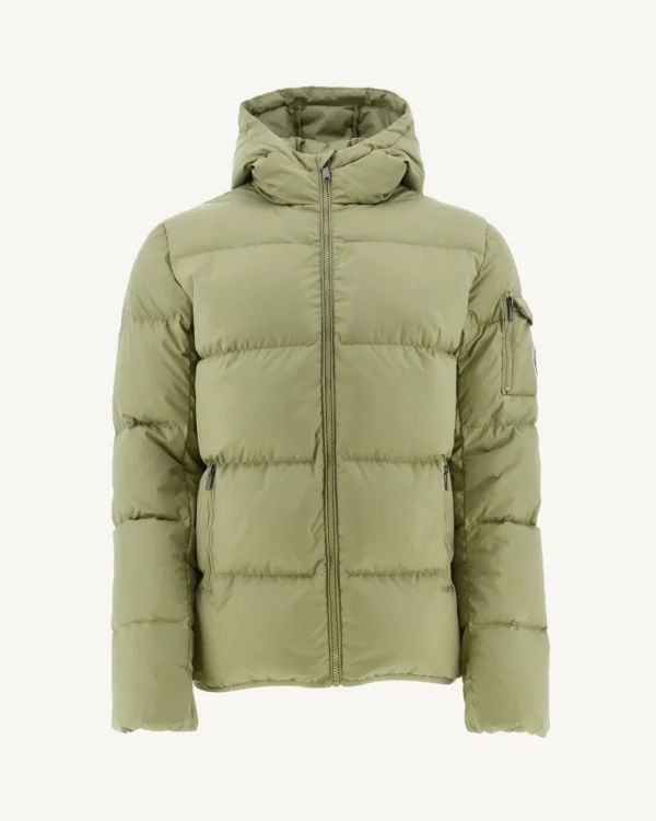 Outlet Great Cold Hooded Down Jacket Light Khaki Toledo Men Down Jackets And Jackets