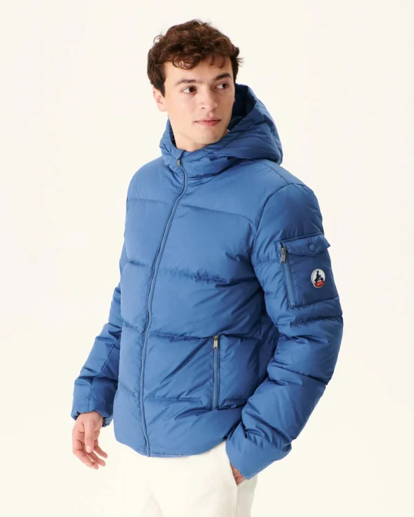 Outlet Great Cold Hooded Down Jacket Toledo Jeans Blue Men Down Jackets And Jackets