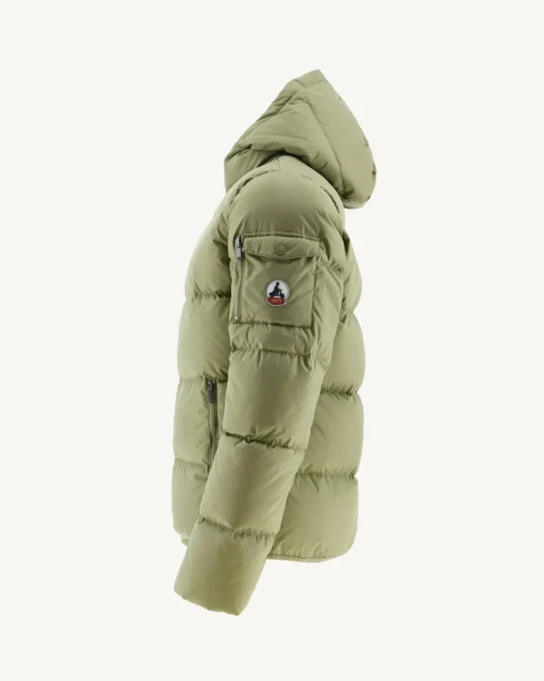 Outlet Great Cold Hooded Down Jacket Light Khaki Toledo Men Down Jackets And Jackets