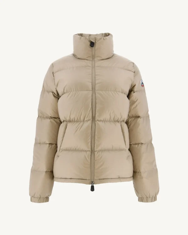 Cheap Great Cold Quilted Down Jacket Beige Cardiff Women Down Jackets & Jackets