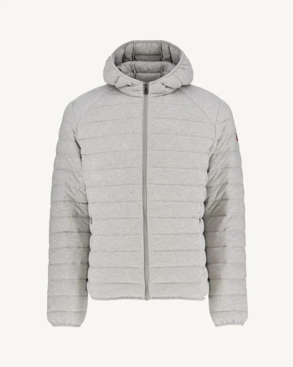 Outlet Hooded Jersey Down Jacket Heather Gray Nico Men Down Jackets And Jackets