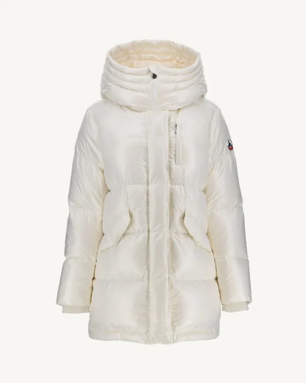 Discount Hooded Padded Jacket White Santa Women Down Jackets & Jackets