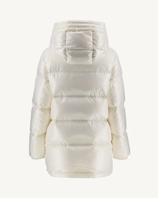 Discount Hooded Padded Jacket White Santa Women Down Jackets & Jackets