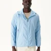 New Hooded Windbreaker Light Blue Mistral Men Down Jackets And Jackets