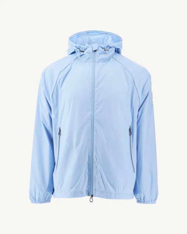 New Hooded Windbreaker Light Blue Mistral Men Down Jackets And Jackets