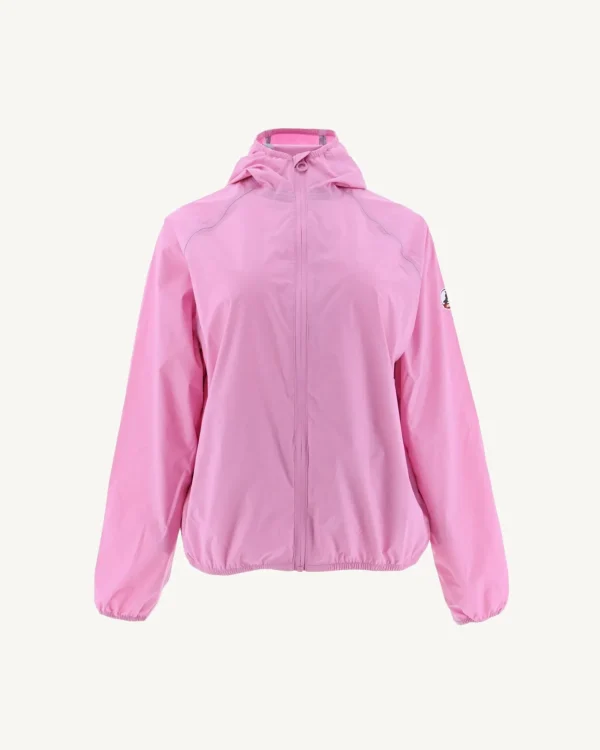 Sale Impermeable A Capuche Rose Pastel Singapore Women Down Jackets & Jackets