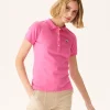 Best Intense Pink Franca Polo Shirt Women Clothes