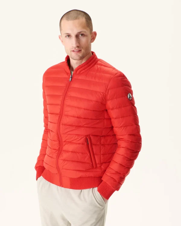 Cheap Jordan Bright Red Lightweight Puffer Jacket Men Down Jackets And Jackets