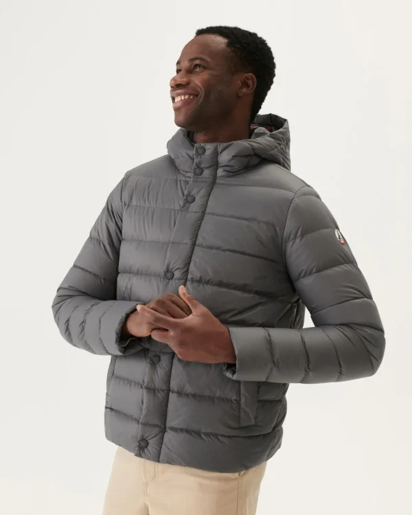 New Jorge Charcoal Hooded Puffer Jacket Men Down Jackets And Jackets