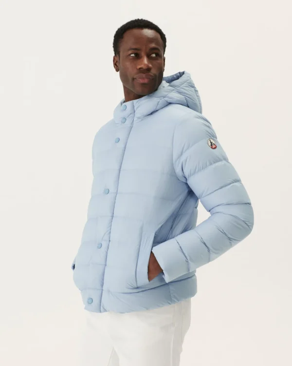 Cheap Jorge Hooded Puffer Jacket Light Blue Men Down Jackets And Jackets