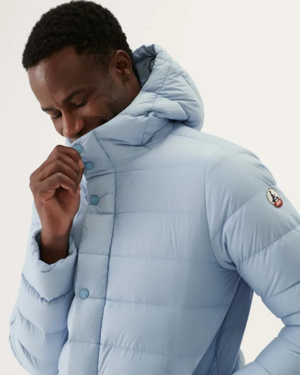 Cheap Jorge Hooded Puffer Jacket Light Blue Men Down Jackets And Jackets