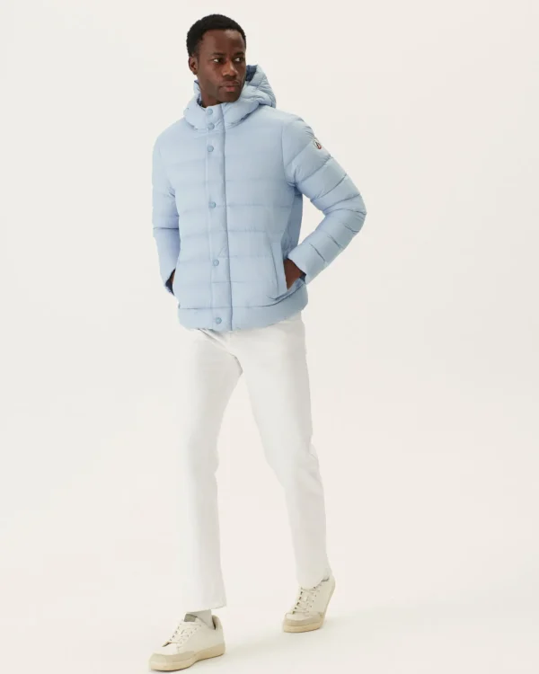 Cheap Jorge Hooded Puffer Jacket Light Blue Men Down Jackets And Jackets