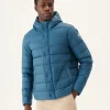 Outlet Jorge Jeans Blue Hooded Puffer Jacket Men Down Jackets And Jackets