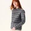 Outlet Light Anthracite Andorra Short Jacket Women Down Jackets & Jackets