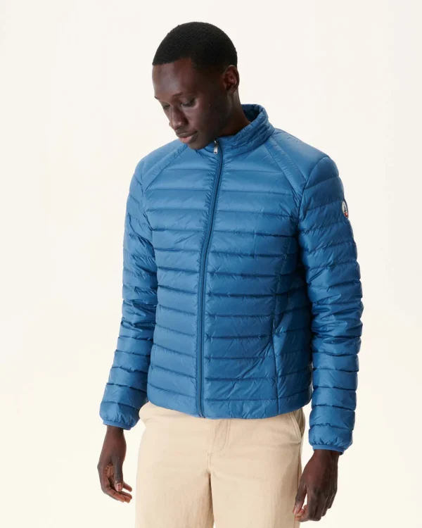 Cheap Light Down Jacket Denim Blue Mat Men Down Jackets And Jackets