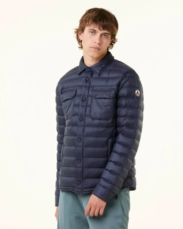 Cheap Light Down Jacket With Shirt Collar Marine Cris Men Down Jackets And Jackets