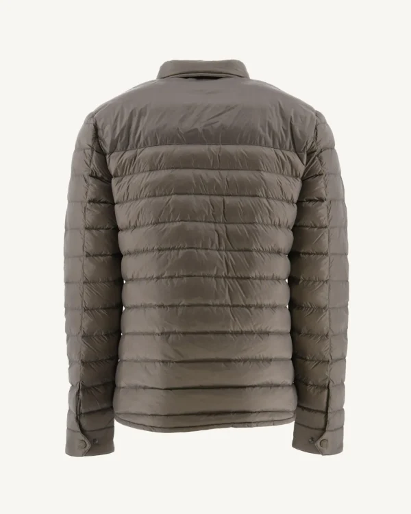 Best Sale Light Down Jacket With Shirt Collar Taupe Cris Men Down Jackets And Jackets