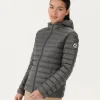 Outlet Light Hooded Down Jacket Anthracite Cloe Women Down Jackets & Jackets