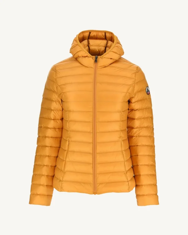 Clearance Light Hooded Down Jacket Mustard Cloe Women Down Jackets & Jackets