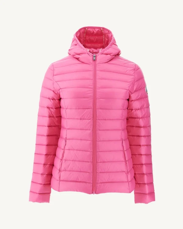 Fashion Light Hooded Down Jacket Intense Pink Cloe Women Down Jackets & Jackets