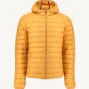 Discount Light Hooded Down Jacket Mustard Nico Men Down Jackets And Jackets