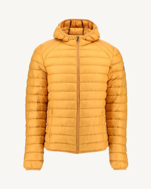 Discount Light Hooded Down Jacket Mustard Nico Men Down Jackets And Jackets