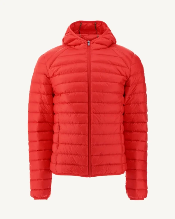 Fashion Light Hooded Down Jacket Bright Red Nico Men Down Jackets And Jackets