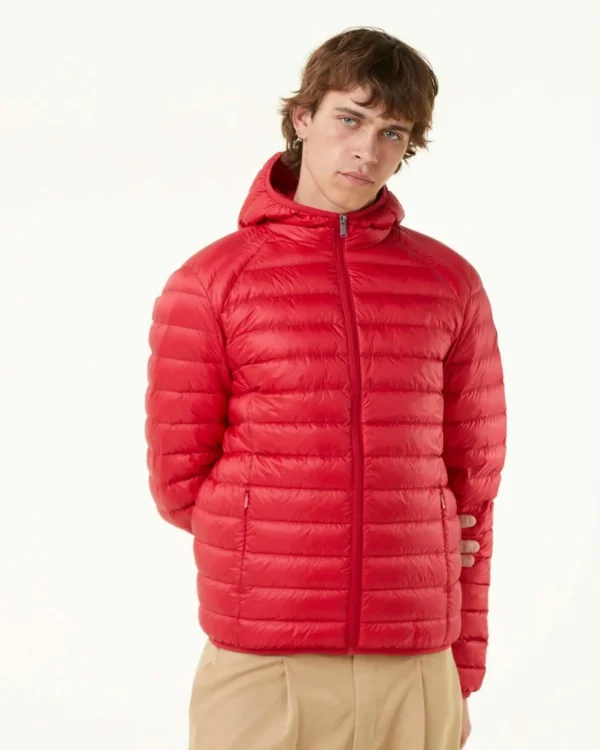 Flash Sale Light Hooded Puffer Jacket Red Nico Men Down Jackets And Jackets