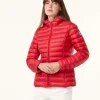 Flash Sale Light Hooded Puffer Jacket Red Cloe Women Down Jackets & Jackets