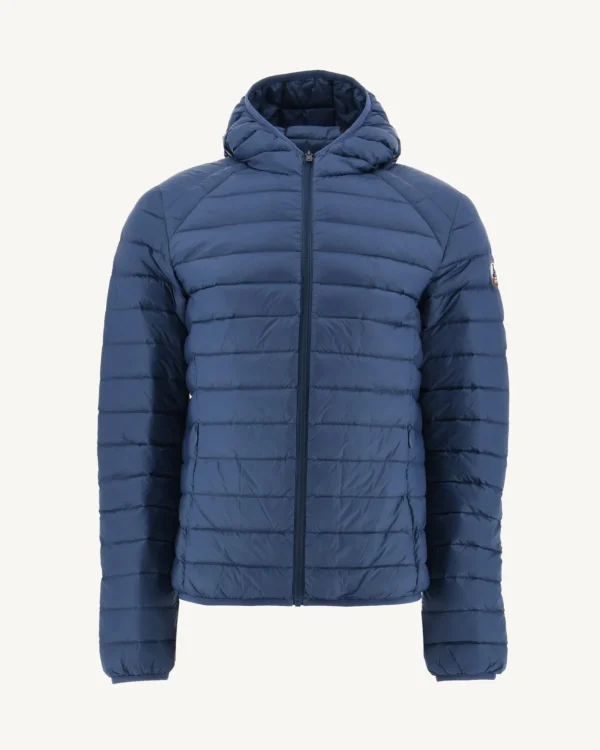 Best Light Hooded Puffer Jacket Denim Blue Nico Men Down Jackets And Jackets