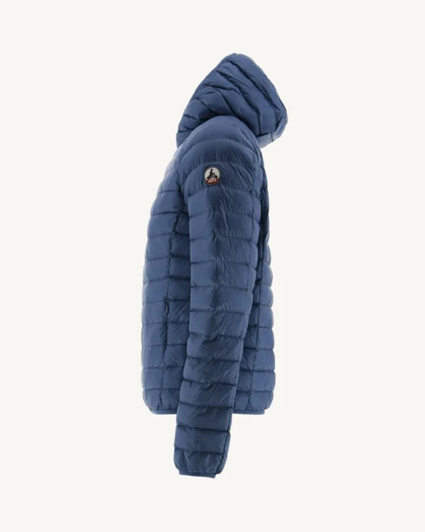 Best Light Hooded Puffer Jacket Denim Blue Nico Men Down Jackets And Jackets