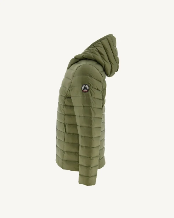 Best Light Khaki Children'S Lightweight Hooded Down Jacket Carla Kids Down Jackets