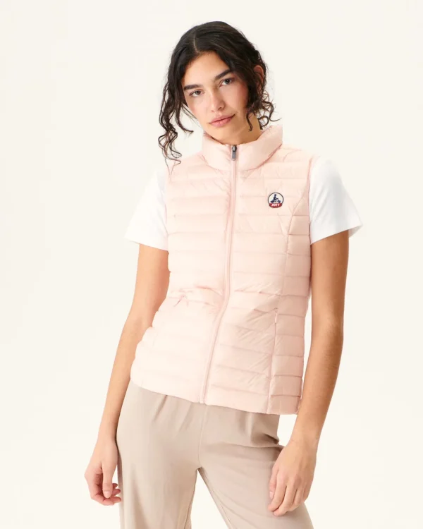 Sale Light Pink Sleeveless Down Jacket Seda Women Down Jackets & Jackets