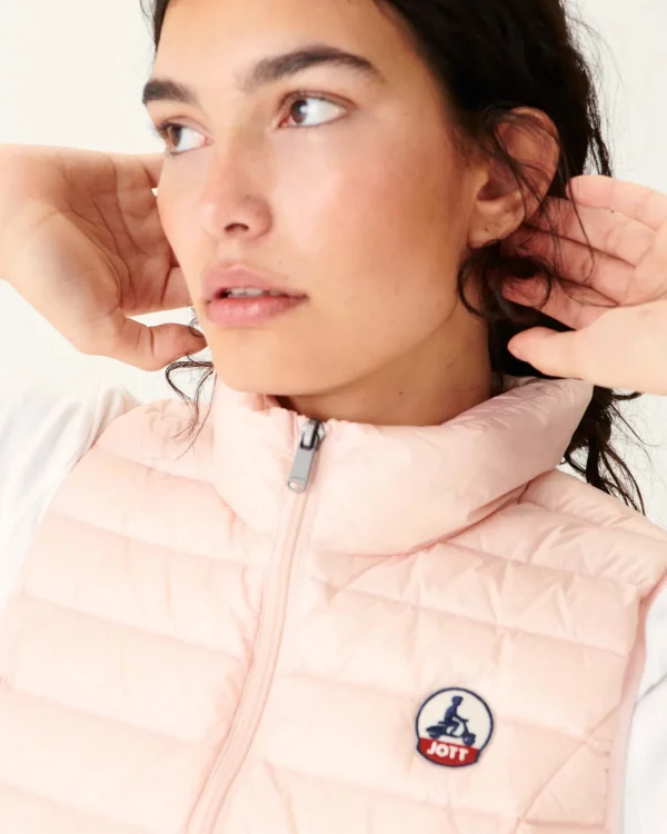 Sale Light Pink Sleeveless Down Jacket Seda Women Down Jackets & Jackets