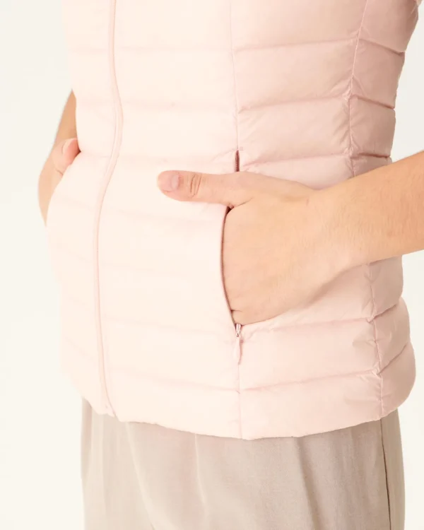 Sale Light Pink Sleeveless Down Jacket Seda Women Down Jackets & Jackets