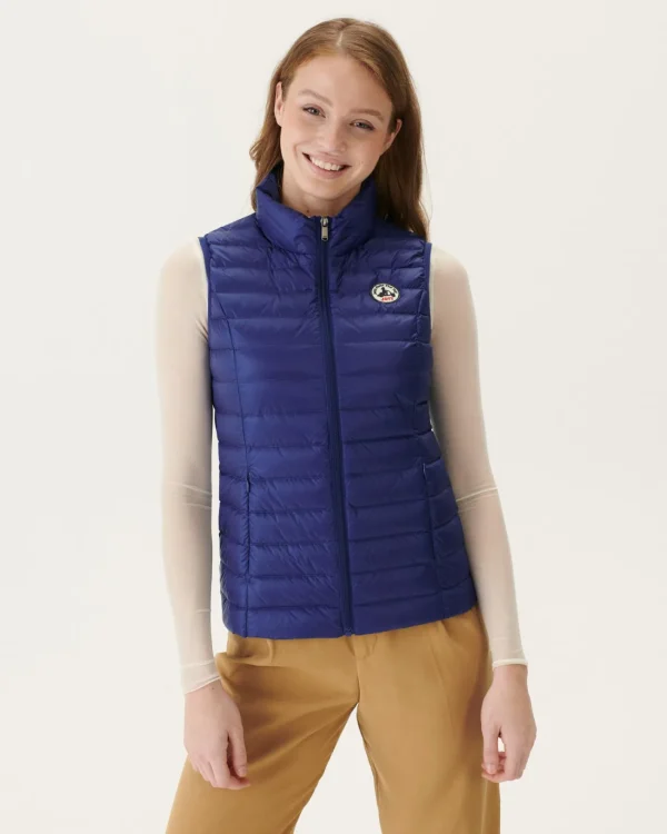 Outlet Light Sleeveless Down Jacket Dark Denim Seda Women Down Jackets & Jackets