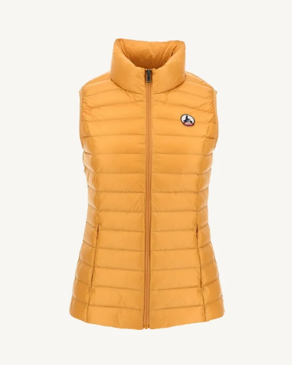 Sale Light Sleeveless Down Jacket Mustard Seda Women Down Jackets & Jackets